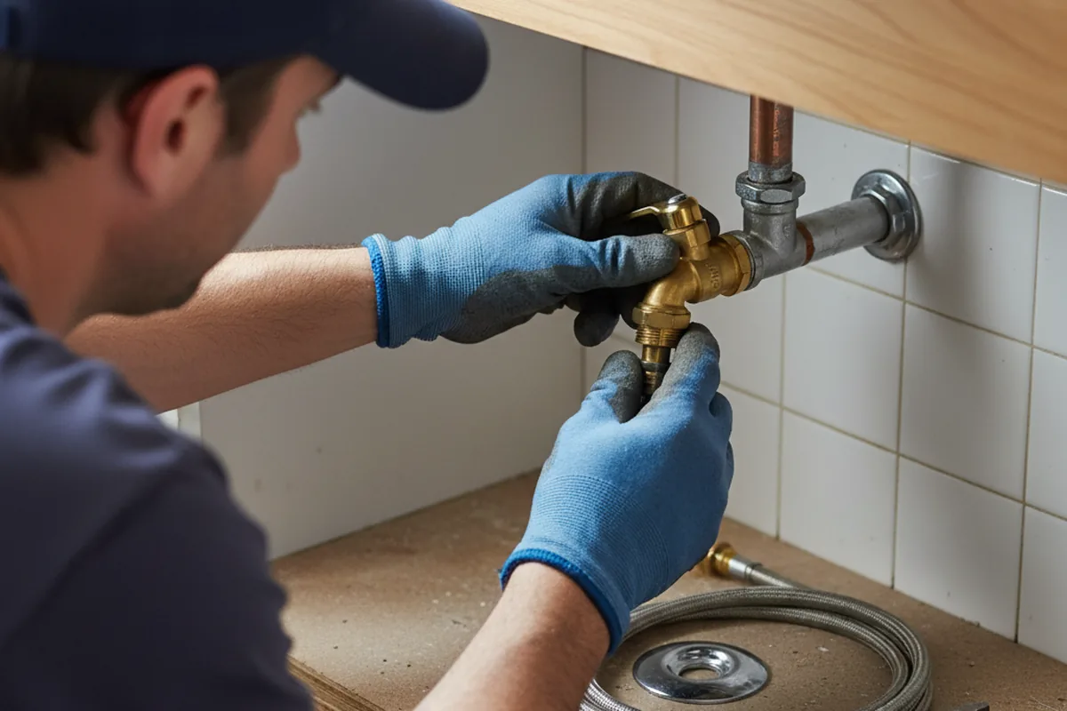 Shutoff valve and fitting work during Emergency Plumbing in Forest City